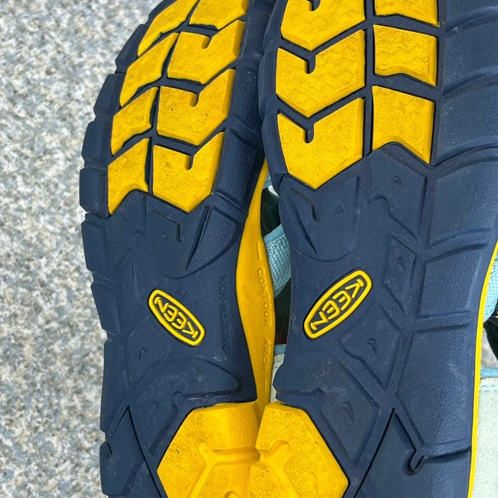KEEN Sandals Seacamp II CNX Youth 7 Blue Yellow Washable Water Shoes Hiking
